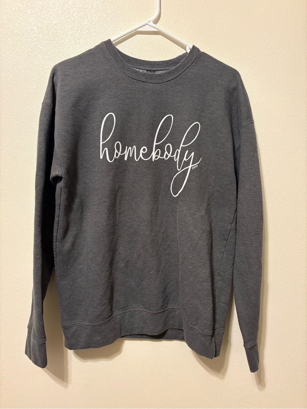 Tultex Charcoal Gray "homebody" Script Sweatshirt